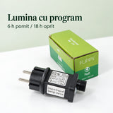 Transformator pentru Instalatie Luminoasa cu Flash, Flippy, 9 W, 31 V, pentru Maxim 1200 LED-uri, cu Temporizator 6 Ore Pornit / 18 Ore Oprit, 11 cm, Negru
