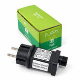 Transformator pentru Instalatie Luminoasa cu Flash, Flippy, 9 W, 31 V, pentru Maxim 1200 LED-uri, cu Temporizator 6 Ore Pornit / 18 Ore Oprit, 11 cm, Negru
