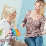 Cutie Depozitare Medicamente, Vivimall, 7 Zile, 21 Compartimente, Cutie Suport, Recipiente Detasabile, Portabila, Compartimente Negre, Cutie Transparenta, 15.6x12 cm - vivimall.ro