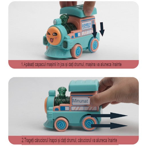 Tren, Locomotiva De Jucäƒrie Pentru Copii Cu Varsta Mai Mare De 2 Ani Cu Muzicäƒ Si Lumini 11,5*7*9 Cm