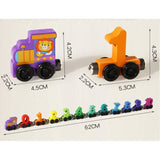 Trenulet Magnetic, Flippy, din Lemn, Model Cifre, 62 cm, +3 Ani, Jucarie de Asamblat, Multicolor - vivimall.ro
