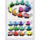 Trenulet Magnetic, Flippy, din Lemn, Model Cifre, 62 cm, +3 Ani, Jucarie de Asamblat, Multicolor - vivimall.ro