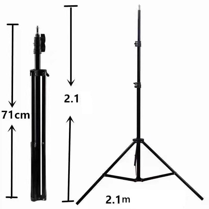 Trepied, Flippy, 210 cm, Metalic, Extensibil, 5 x 5 x 71 cm, Negru - vivimall.ro