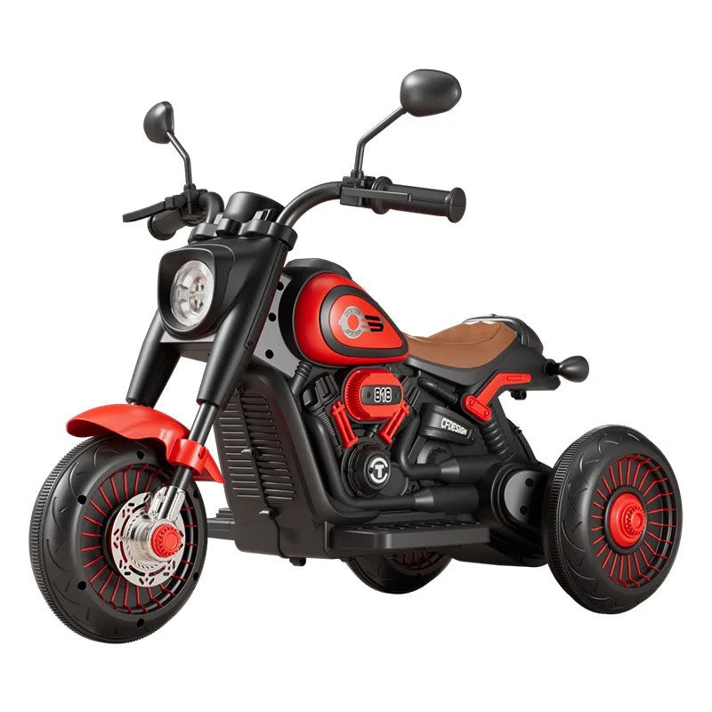 Tricicleta Electrica Pentru Copii, Tricicleta Dual-Drive 380*2 Baterie 6V 4.5, Bluetooth, Sistem Anti-Rasturnare, Sistem De Lumini Si Sunet, 5+ Ani, Rosu
