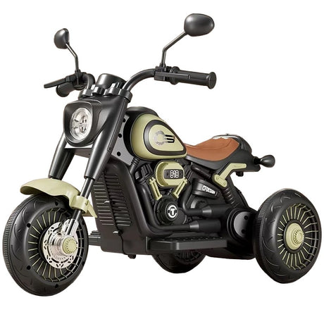 Tricicleta Electrica pentru Copii, Vivimall, Tricicleta DUAL-DRIVE 380*2 Baterie 6V 4.5, Bluetooth, Sistem Anti-Rasturnare, Sistem de Lumini si Sunet, 5+ Ani, 80 x 60 x 42 cm, Verde Negru - vivimall.ro