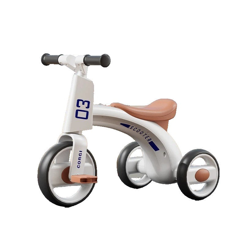Tricicleta Pentru Copii, Exercitiu De Echilibru, Pentru 1-6 Ani, Functie De Lumini Si Sunete, Cu Pedale, Din Plastic, Roti Gonflabile, Greutate Portanta 60 Kg