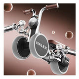 Tricicleta pentru Copii, Vivimall, Exercitiu de Echilibru, pentru 1-6 Ani, Lumina LED, Fara Pedale, din Plastic, Roti 7.8 cm, Greutate Portanta 50 kg, 43 x 58 x 35 cm, Gri - vivimall.ro