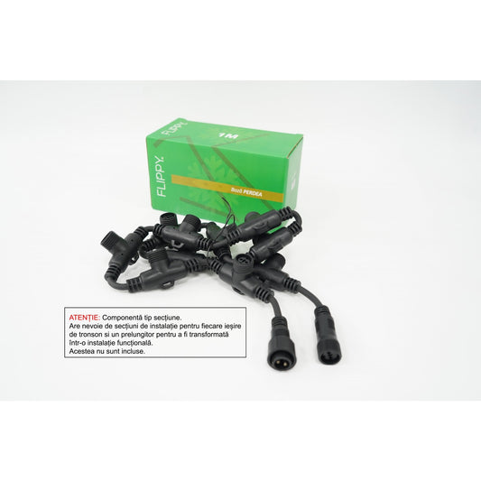 Tronson Flippy, 1 m IP65, Fir Negru - vivimall.ro