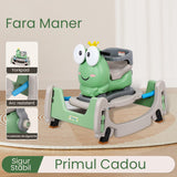 Masinuta Balansor Multifunctionala pentru Copii, Vivimall, Model Cal Scooter de tip Masinuta Balansor, Varsta 1-3 ani, 84 x 80 x 58 cm, fara Maner, Verde - vivimall.ro