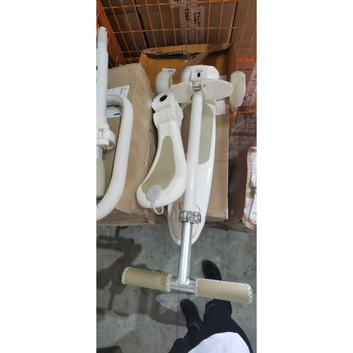 Trotineta Multifunctionala 6 In 1, Pentru Copii De La 10 Luni Pana La 12 Ani, Cu Maner De Impingere, Reglabil 360, Pliere Usoara, Reglarea Inaltimii, Alb/, Resigilat - vivimall.ro