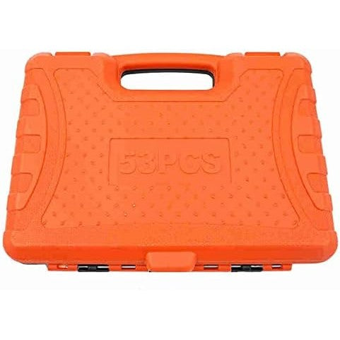 Trusa Chei Tubulare, Set 53 de Piese, Flippy, Surubelnita, Clichet, Tubulare, Imbus, Prelungitor, 27 x 20 x 5.5 cm, 1.5 kg, Cutie Rosu - vivimall.ro