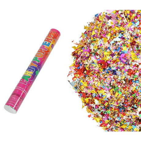 Tub De Confetti, Clasic, Confetii Asortate Din Plastic, Eliberare Prin Rasucire