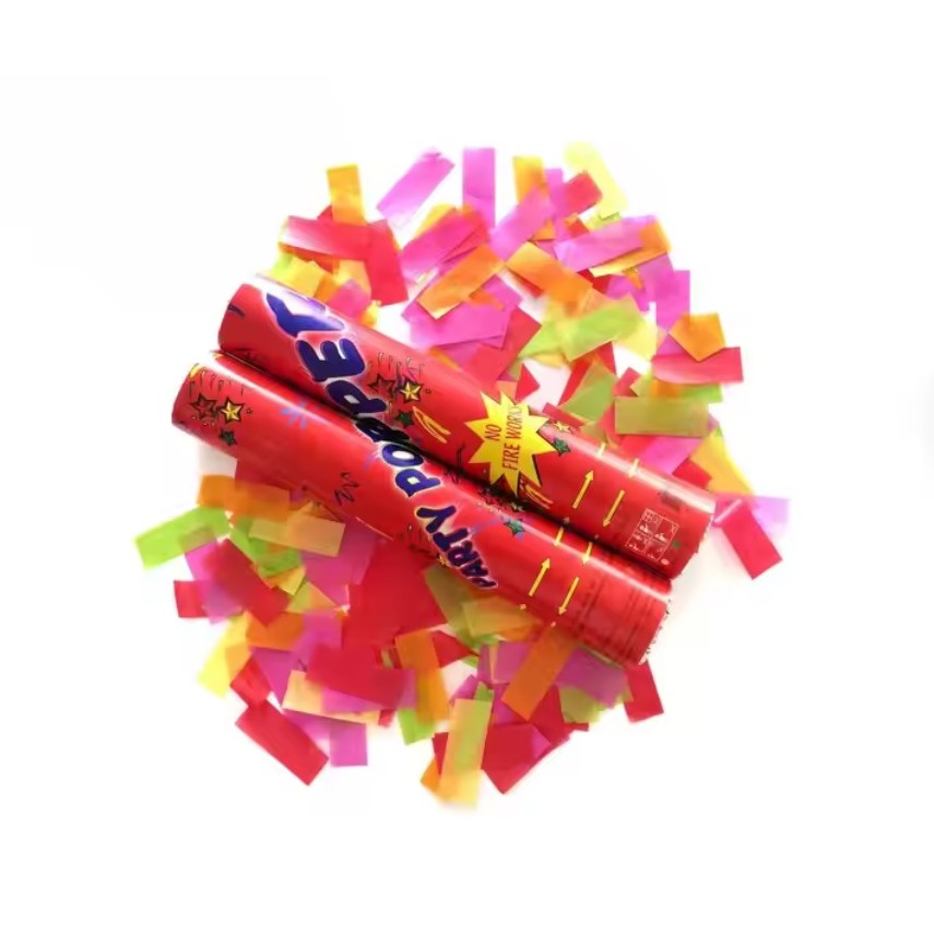 Tub de Confetti, Flippy, Party Pooper, 40x5 cm, Confetii Asortate din Hartie, Multicolor