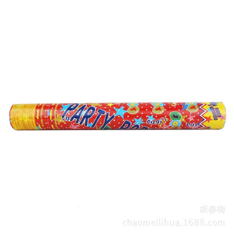 Tun De Confetti, Party Popper 40 Cm, Inimioare, Paiete Lucioase, 3 Cm Diametru - vivimall.ro