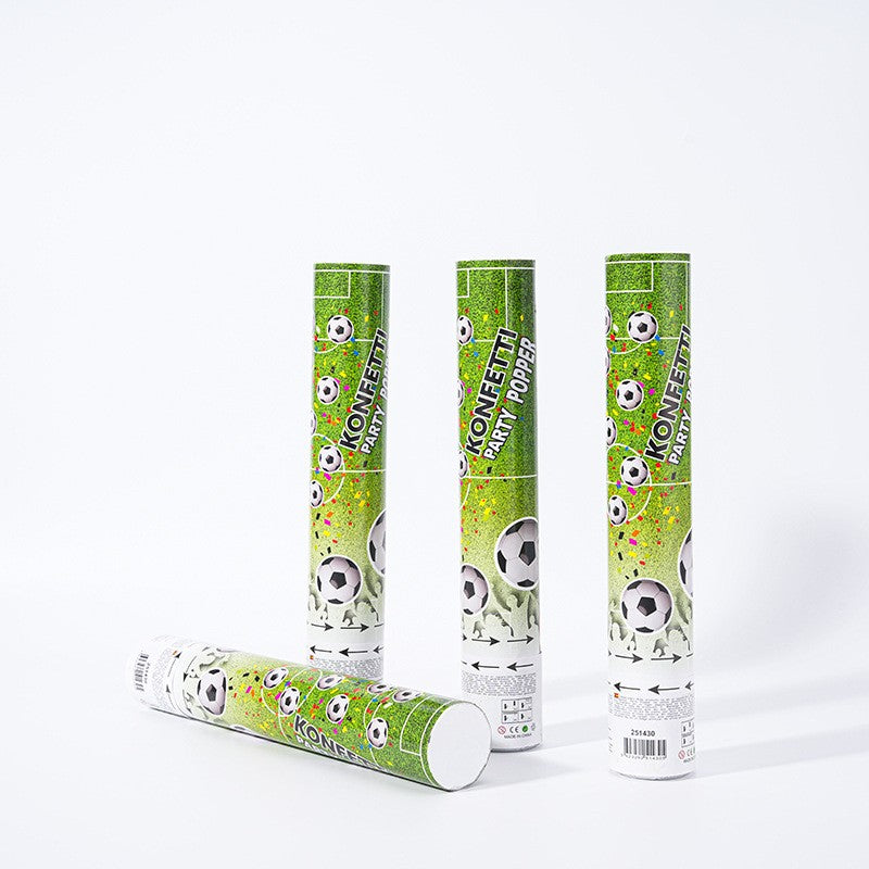 Tun Confetti, Flippy, Model Mingi de Fotbal, 40 cm, Ambalaj din Carton, Eliberare prin Rasucire, Alb Negru