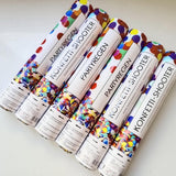Tun de Confetti, 40 cm. Flippy, Model Konffetti Shooter, Paiete din Hartie, Multicolor