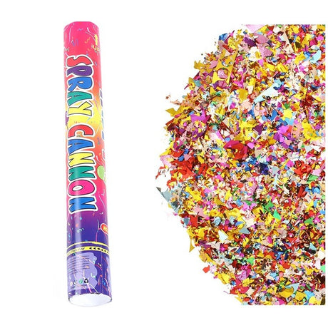 Tub De Confetti, Clasic, Confetii Asortate Din Plastic, Eliberare Prin Rasucire