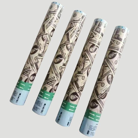Tub de Confetti, Flippy, Money, 30x5 cm, Confetii Asortate Model Dolari, Eliberare prin Rasucire, Multicolor