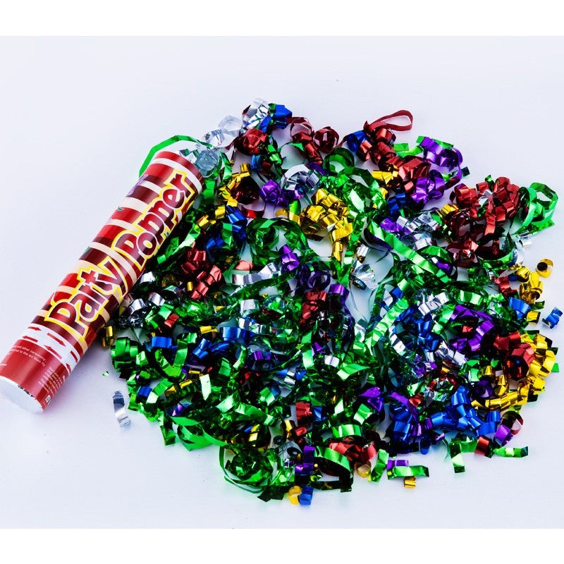 Tub de Confetti, Flippy, Party Popper, 20x5 cm, Confetii Panglici din Plastic, Multicolor