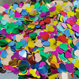Tub de Confetti, Flippy, Party Popper, 20x5 cm, Confetii Inimioare din Aluminiu, Multicolor