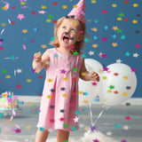 Tun de Confetti, Flippy, Party Popper, 60x5 cm, Model Stelute, Inimioare, Paiete, Lucioase, 3 cm Diametru, Multicolor