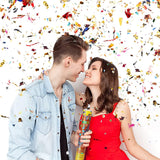 Tun de Confetti, Flippy, Party Popper, 60x5 cm, Model Stelute, Inimioare, Paiete, Lucioase, 3 cm Diametru, Multicolor