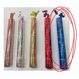 Tub de Confetti, Flippy, Party Popper, 30x5 cm, Confetii Lucioase Rezistente la Foc, Eliberare prin Rasucire, Albastru