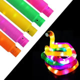 Set 6 Tuburi Antistres LED Multicolor | FidgetGlow - vivimall.ro