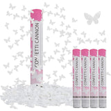 Tun de Confetti, Flippy, Confetti Cannon 40 cm, Model Fluturi din Hartie, Alb