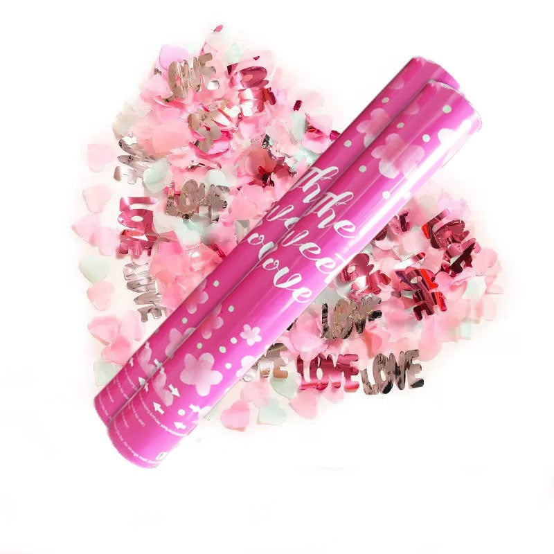 Tun Confetti, Confetti Inimioare Si Mesaj Love, Roz