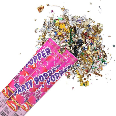 Tun Confetti, 40 Cm, Ambalaj Din Carton, Eliberare Prin Rasucire - vivimall.ro
