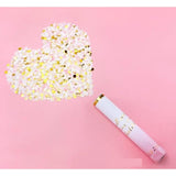 Tun Confetti Petrecere, Flippy, Lungime 30 cm, Alb/Auriu