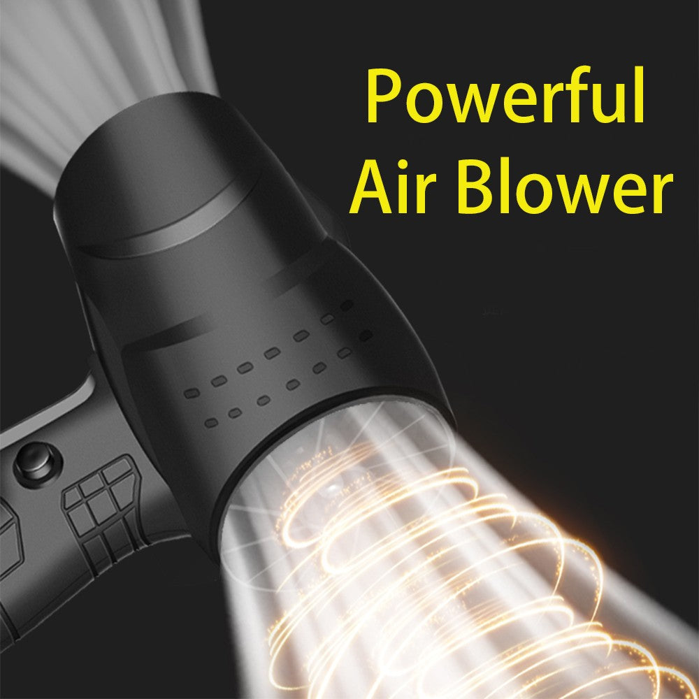 Suflanta de Aer Multifunctionala Portabila, Vivimall, Incarcare Auto, pentru Gratar, Masina, Indepartare Frunze si Praf, 1500 mAh, Viteta de Rotatie 25000 RPM, 2 Baterii de Li si Incarcator, Buton Lateral, Bej - vivimall.ro