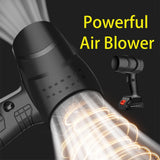 Suflanta De Aer Multifunctionala Portabila, Incarcare Auto, Pentru Gratar, Masina, Indepartare Frunze Si Praf, 1500 Mah, Viteta De Rotatie 25000 Rpm, 2 Baterii De Li Si Incarcator, Buton Lateral, Turcoaz - vivimall.ro