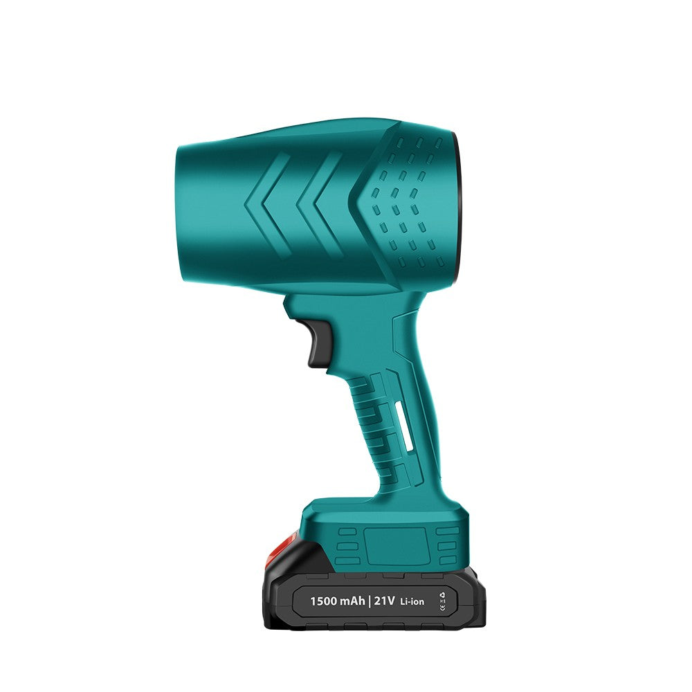 Suflanta de Aer Multifunctionala Portabila, Vivimall, Incarcare Auto, pentru Gratar, Masina, Indepartare Frunze si Praf, 1500 mAh, Viteta de Rotatie 25000 RPM, 2 Baterii de Li si Incarcator, Buton Lateral, Turcoaz - vivimall.ro