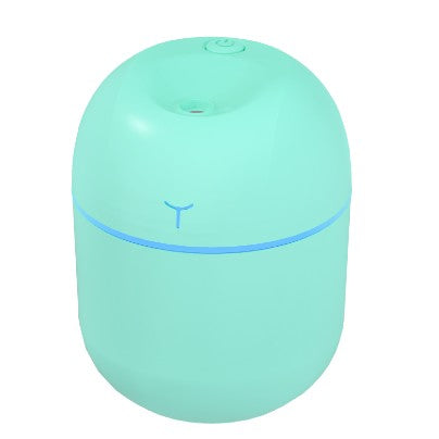 Mini Umidificator Portabil, Flippy, 2 Moduri, Aromaterapie, Silentios, Lumina Ambientala, Incarcare USB, 220 ml, 8 x 8 x 10.3 cm, Albastru - vivimall.ro