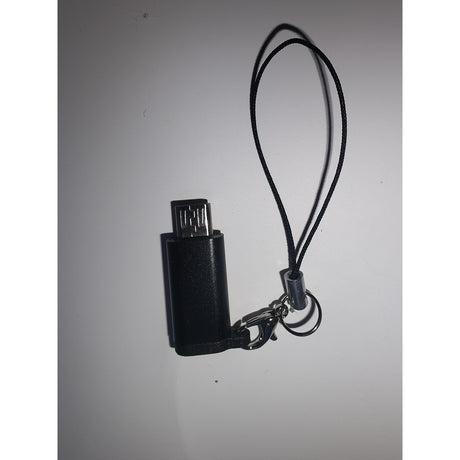 Adaptor USB-C la Micro USB, Vivimall, cu Snur pentru Prindere la Chei, 2.7x1.1x0.6cm, Negru