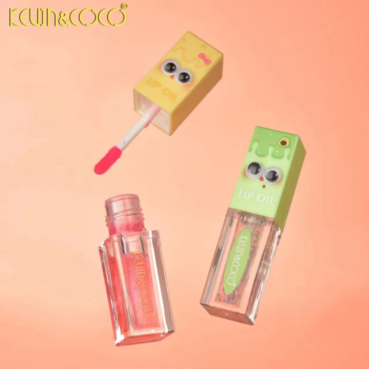 Ulei de Buze, Kevin&Coco, Lip Oil, Hidratant si Lucios, Efect Natural, Textura Usoara, Non-Lipicios, 27.1 g, 8.2 x 2 x 2 cm, Verde - vivimall.ro