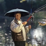 Umbrela de Cap, Vivimall, Diametru 69 cm, Banda Elastica de Cap, Protectie UV/Ploaie, Albastru Ceata - vivimall.ro