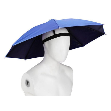 Umbrela De Cap, Diametru 69 Cm, Banda Elastica De Cap, Protectie Uv/Ploaie, Safir - vivimall.ro