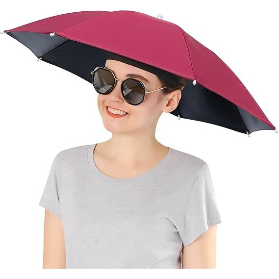 Umbrela De Cap, Diametru 69 Cm, Banda Elastica De Cap, Protectie Uv/Ploaie, Inchis - vivimall.ro