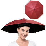 Umbrela De Cap, Diametru 69 Cm, Banda Elastica De Cap, Protectie Uv/Ploaie, Inchis - vivimall.ro