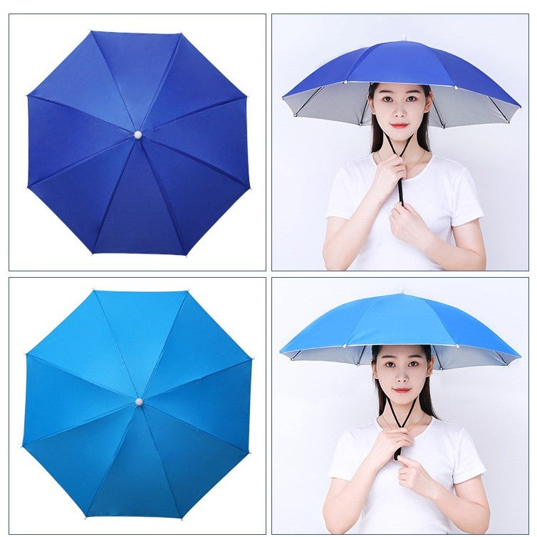 Umbrela De Cap, Diametru 69 Cm, Snur Reglabil De Cap, Protectie Uv/Ploaie - vivimall.ro