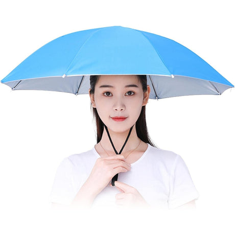 Umbrela De Cap, Diametru 69 Cm, Snur Reglabil De Cap, Protectie Uv/Ploaie - vivimall.ro