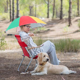 Umbrela de Cap, Vivimall, Diametru 69 cm, Snur Reglabil de Cap, Protectie UV/Ploaie, Curcubeu - vivimall.ro