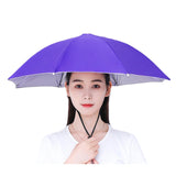 Umbrela De Cap, Diametru 69 Cm, Snur Reglabil De Cap, Protectie Uv/Ploaie - vivimall.ro