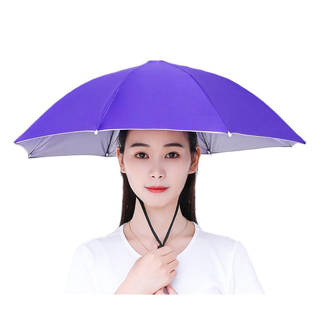 Umbrela De Cap, Diametru 69 Cm, Snur Reglabil De Cap, Protectie Uv/Ploaie - vivimall.ro