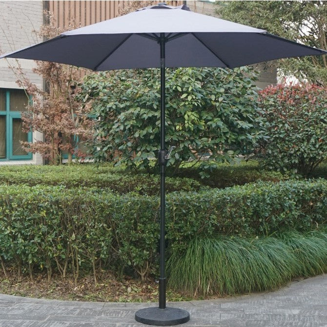 Umbrela Terasa/Gradina Inaltime 2,5 M, Diametru 2.30 M, Manivela/Inclinare, Gri - vivimall.ro