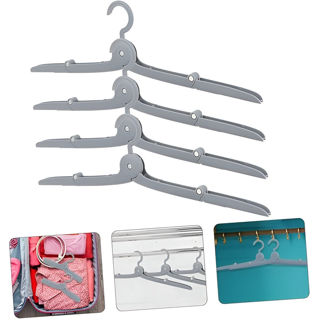Umeras Pliabil De Calatorie, Mini Cuier Portabil Pentru Haine, Suport De Uscare, 14X7X1.4Cm - vivimall.ro