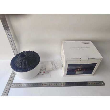 Umidificator de tip vulcan, Vivimall, cu aromaterapie, cu telecomanda, 560 ml, model V21B, alb, Resigilat - vivimall.ro